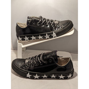 Converse Chuck Taylor Miley Cyrus Black Patent “Mickey “Low Top 6.5 Women Shoes